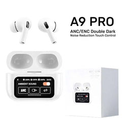 A9 Pro Wireless Earbuds Bluetooth Headphones with Smart Touch Screen ANC