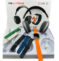 P9 Ultra 2 Smart Watch Combo With Headphones